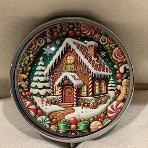 Whimsical Gingerbread House Travel Pill Box 3 Compartment Medicine Pill Case NEW